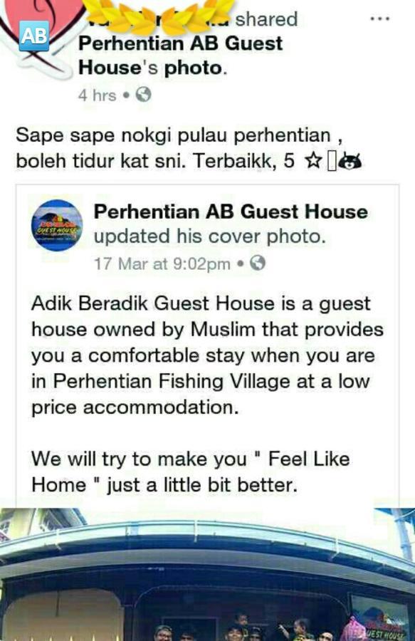 Perhentian Ab Guest House Kampong Pasir Hantu Bagian luar foto